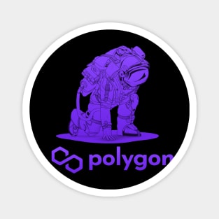 Polygon Matic coin Crypto coin Cryptocurrency Magnet